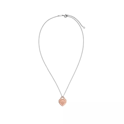 Подвеска из розового золота 18к (750 проба) на серебряной цепочке, Tiffany💝Эксклюзив