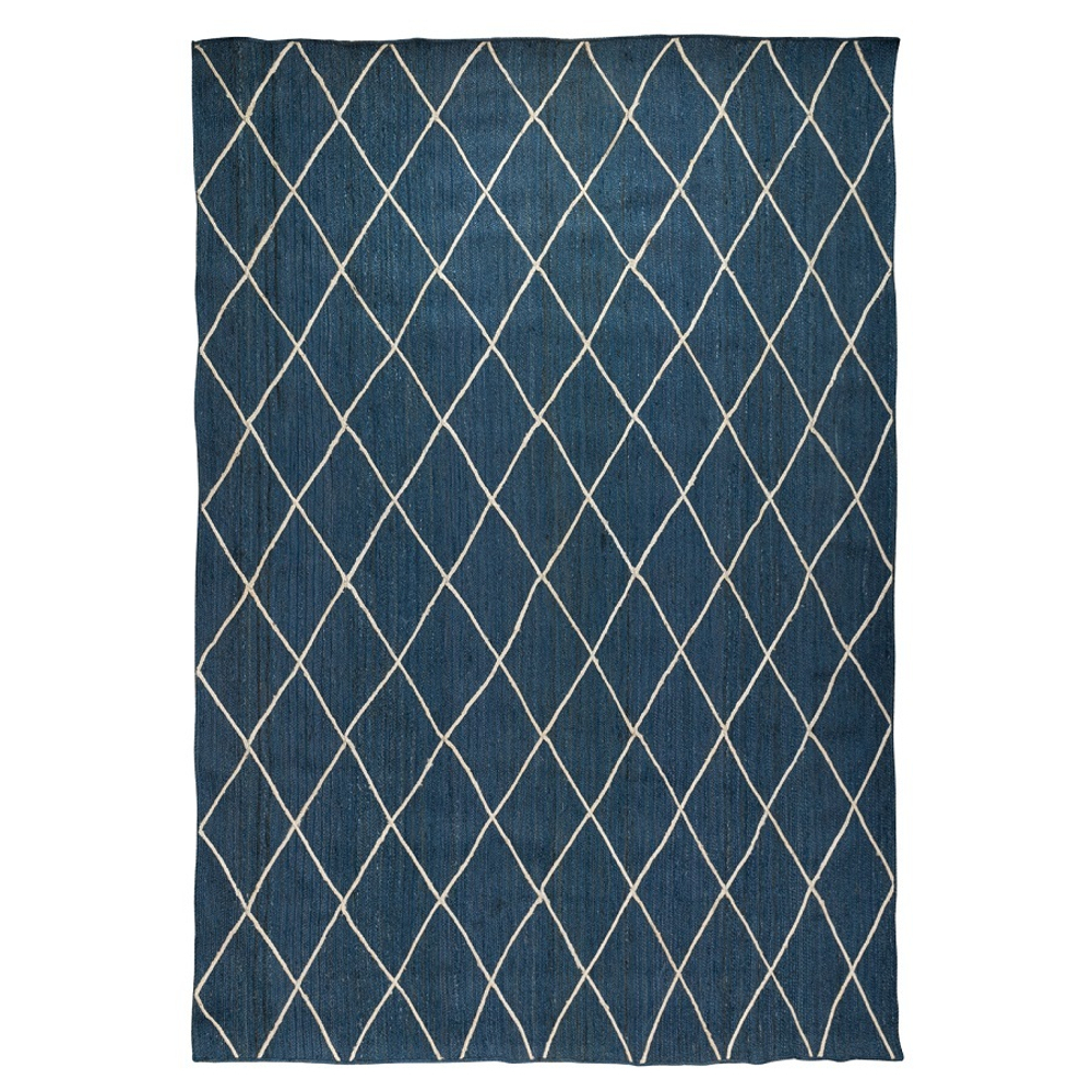 Ковер из джута 300x400см Tkano Ethnic темно-синий