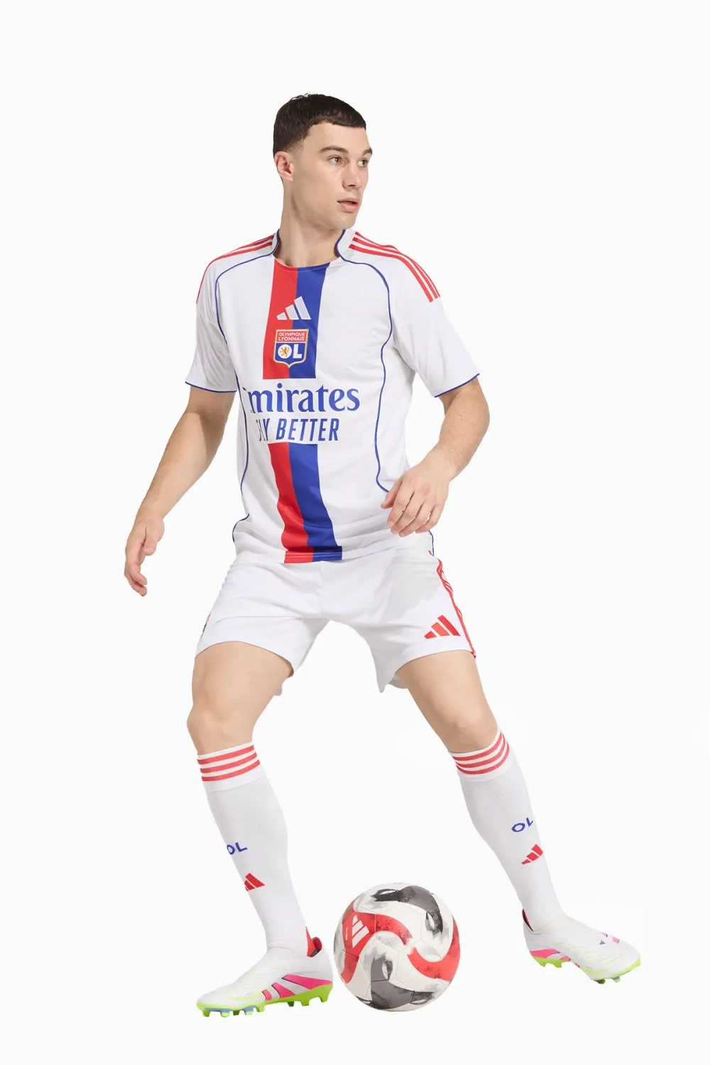 Футболка adidas Olympique Lyon 25/26 Home - белый
