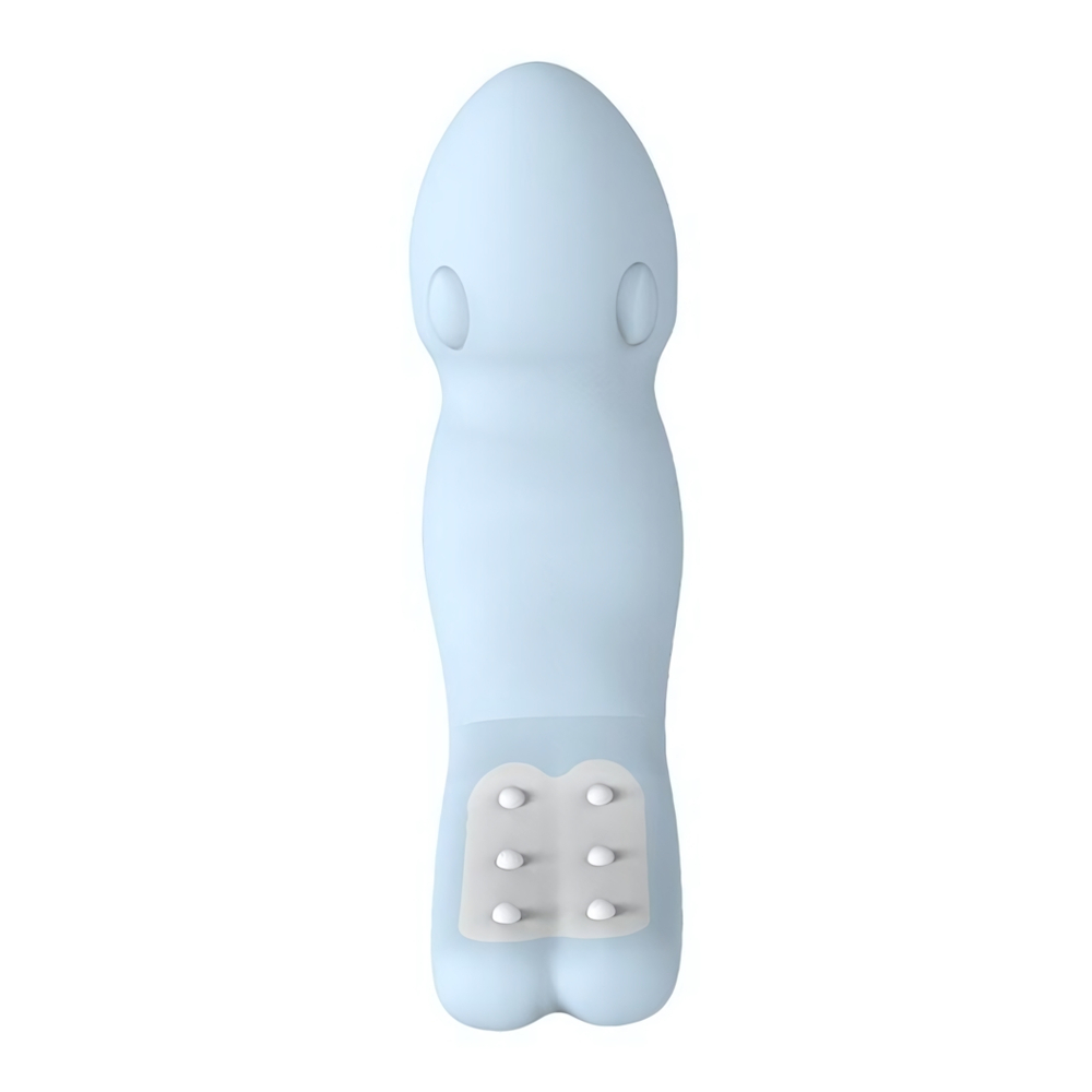 Перезаряжаемый вибромассажер SQUID Vibrator (Цвет: голубой)
