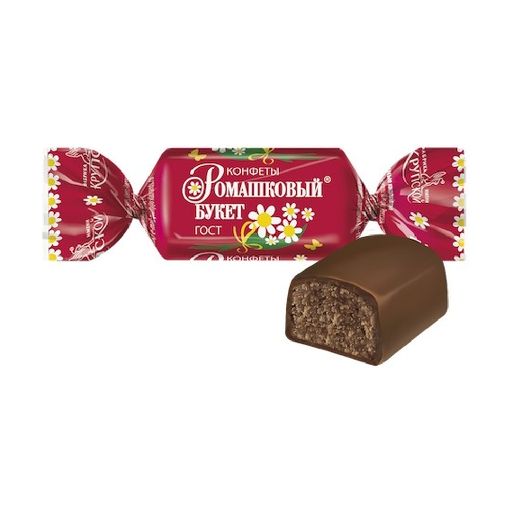 Конфеты помадные Ромашковый букет с какао-порошком Крупской, 1 кг