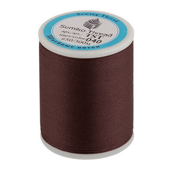 Нитки для трикотажных тканей SumikoThread 300 м, (328 ярд), 040 т.коричневый