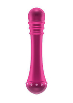 Вибратор с ребристой головкой The Emerald Pink - 16,3 см. (Цвет: розовый)