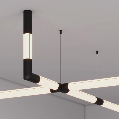 Соединитель профиля ROUND-D36-360-90 BLACK (Arlight, Алюминий)