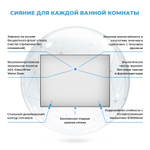 Настенное зеркало для ванной комнаты
