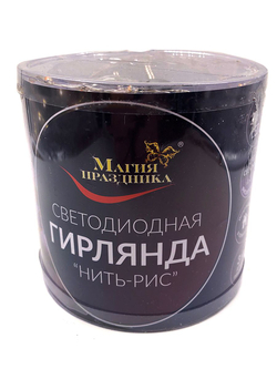 Гирлянда светодиодная "НИТЬ-РИС" цвет тепло-белый 189LED,GS IP44 4.5V6W адаптер MAG-G092-034