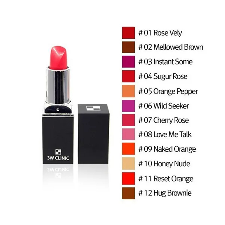 Помада для губ 3W Clinic #11 Aqua Matte Lip Stick Reset Orange тон 11 матовая увлажняющая 3,7 г