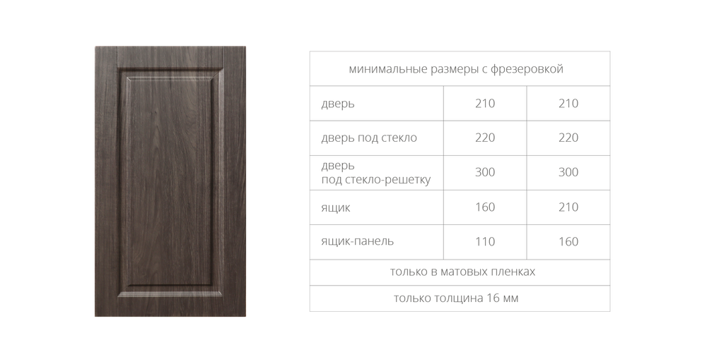 Фасад МДФ в плёнке ПВХ рис. 15-1
