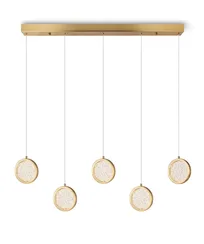 Светильник подвесной светодиодный NewRgy D2061-DW-L5 BRASS, 35 Вт, латунный