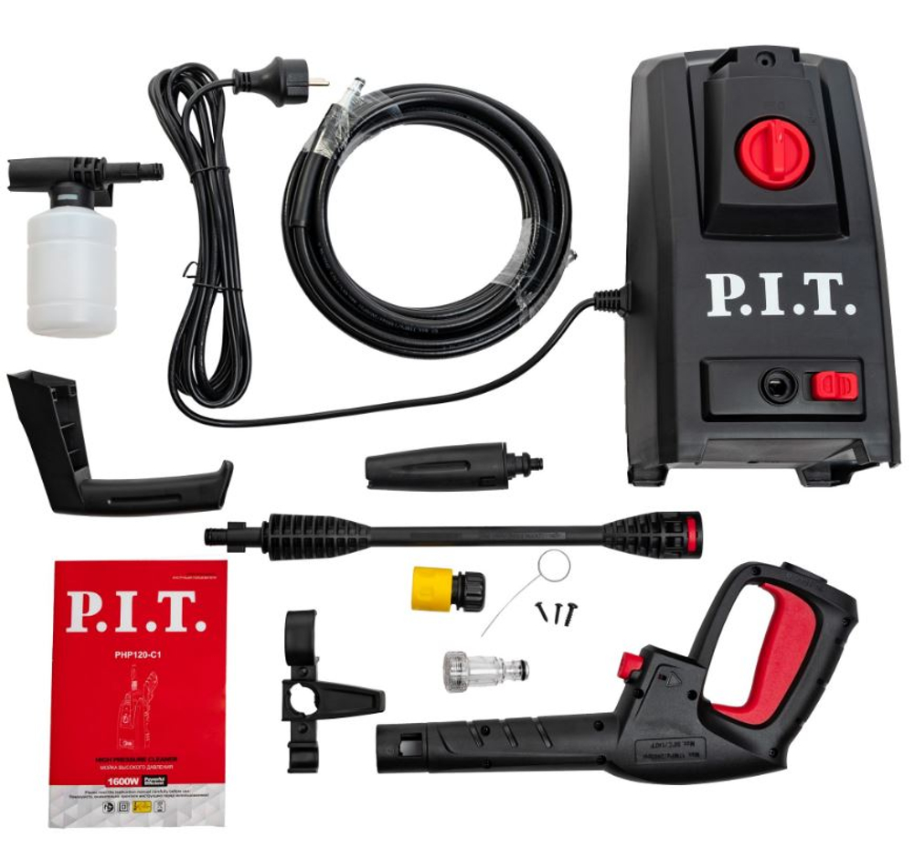 Мойка высокого давления PHP120-C1 (1600Вт, 120бар, 390л/час) P.I.T