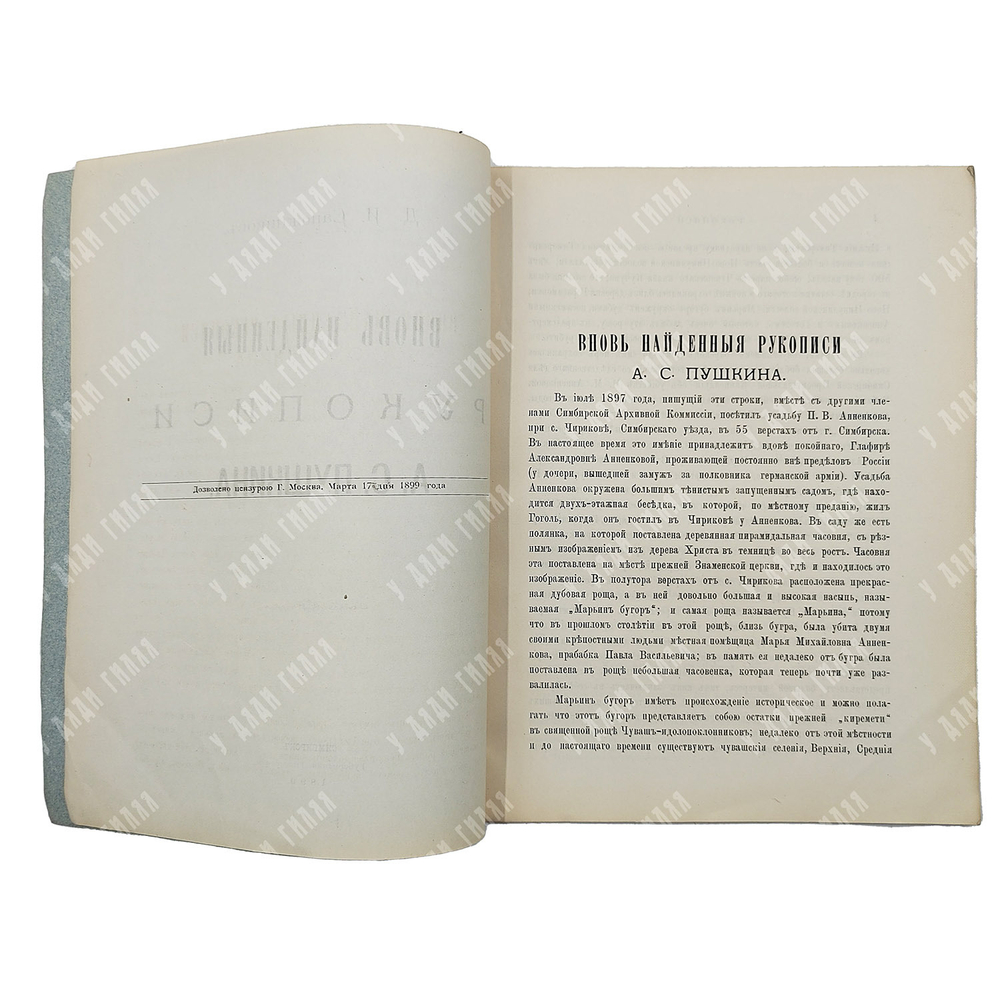 Сапожников Д. И. Вновь найденные рукописи А. С. Пушкина. 1899.