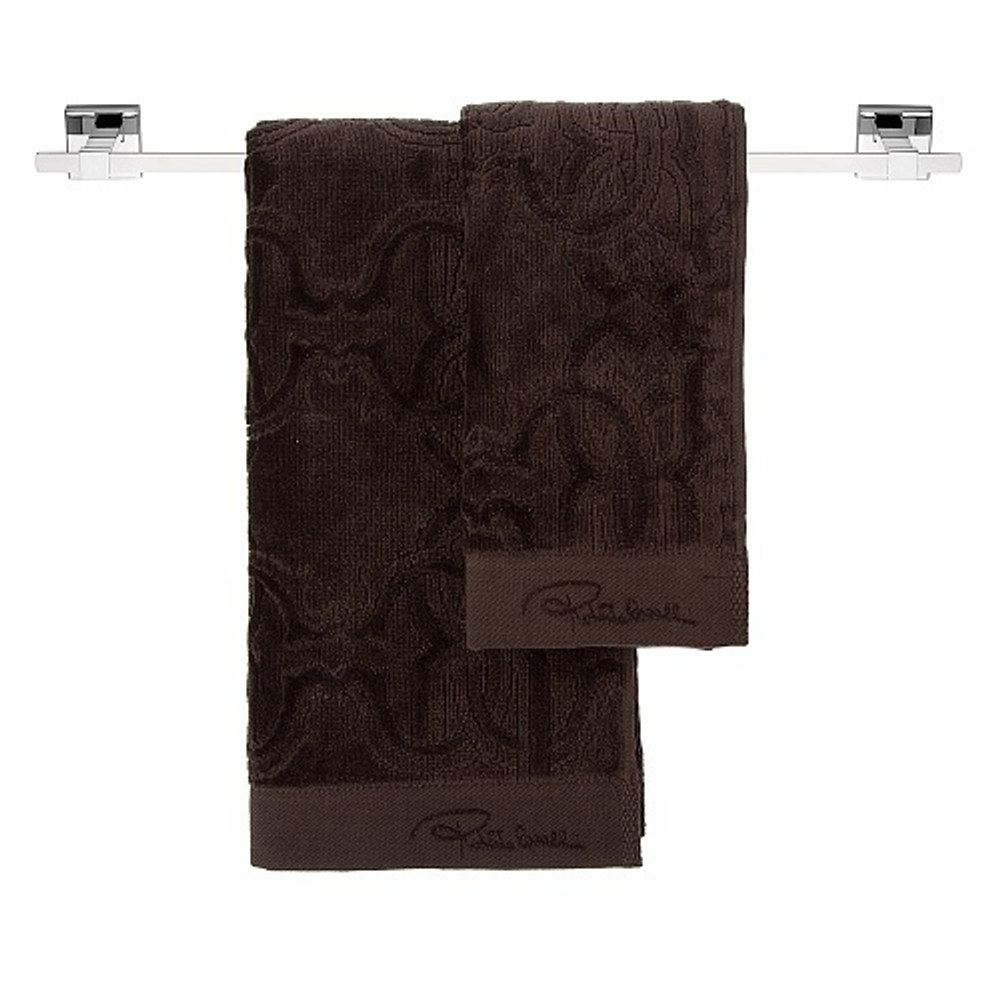 Полотенце 100x150 Roberto Cavalli Logo коричневое