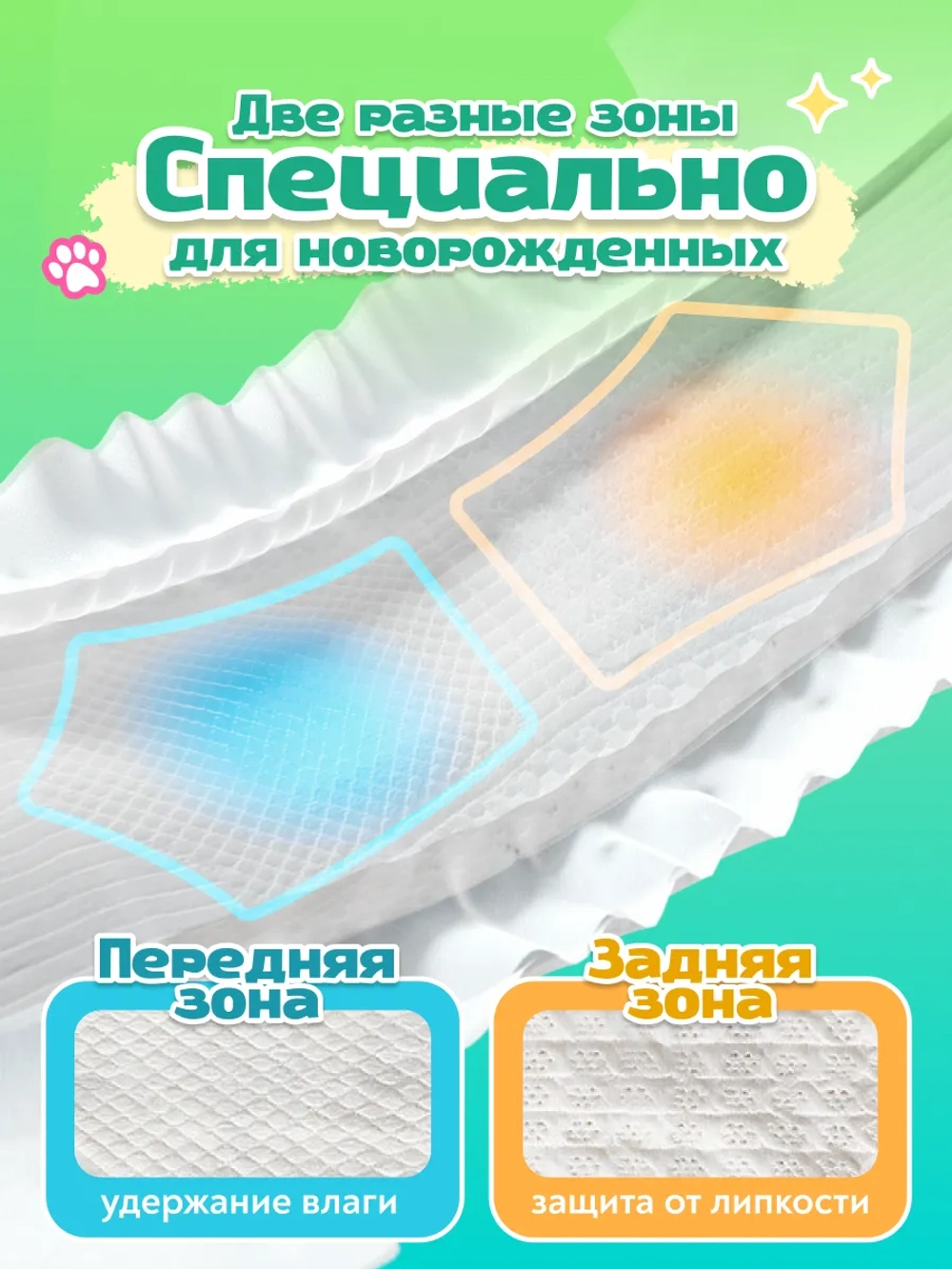 Подгузники пачка S, 58 шт
