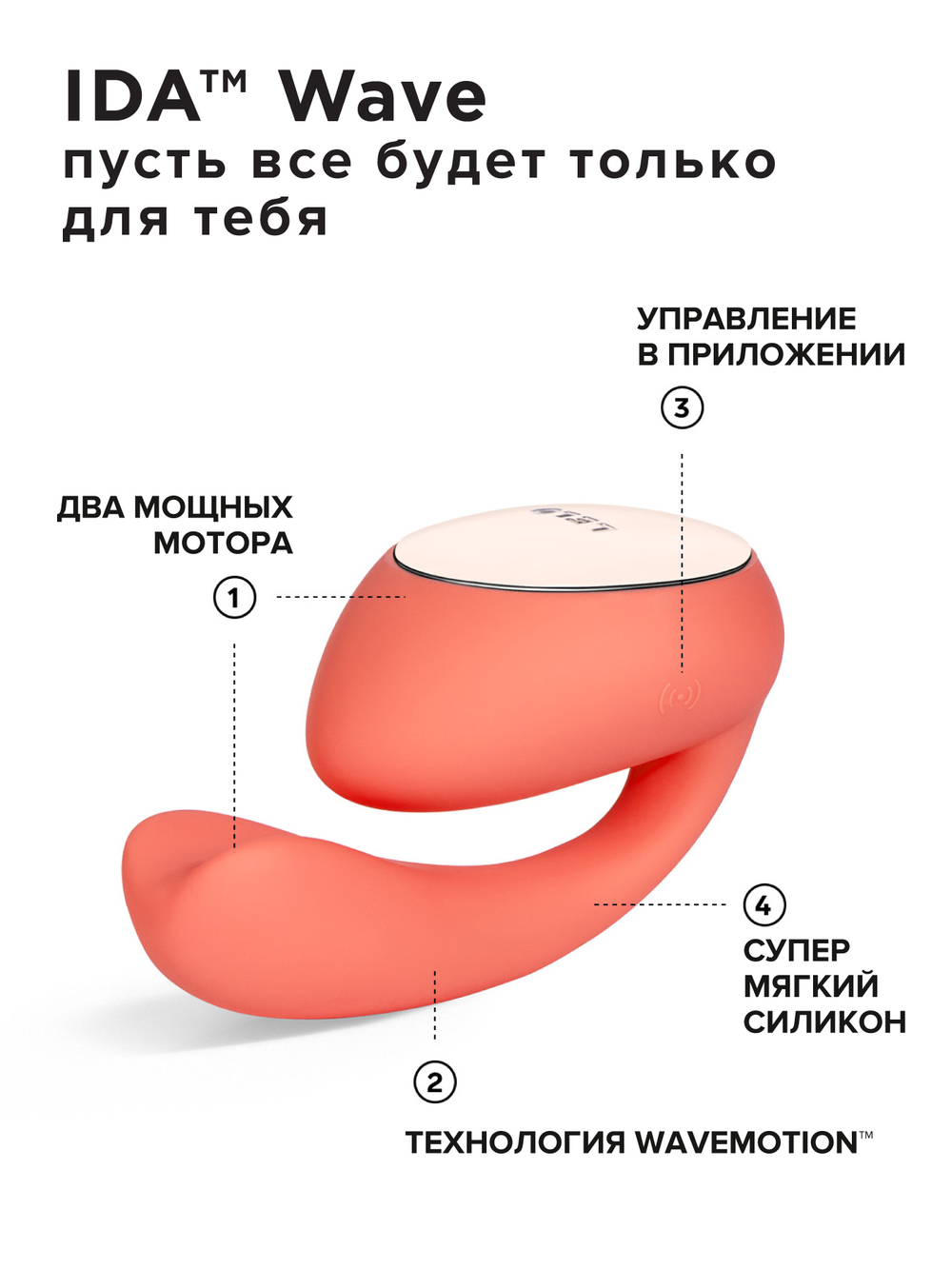 Lelo Ida Wave - парный вибратор с управлением через приложение