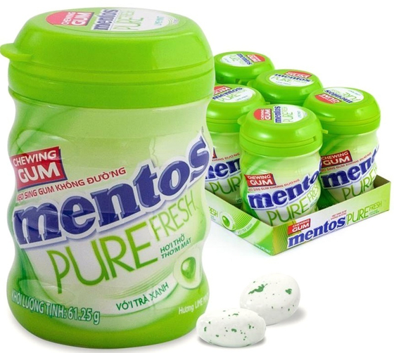 Mentos Pure Fresh Lime (Ментос Лайм Жев.резинка банка) 60гр (6шт) банка