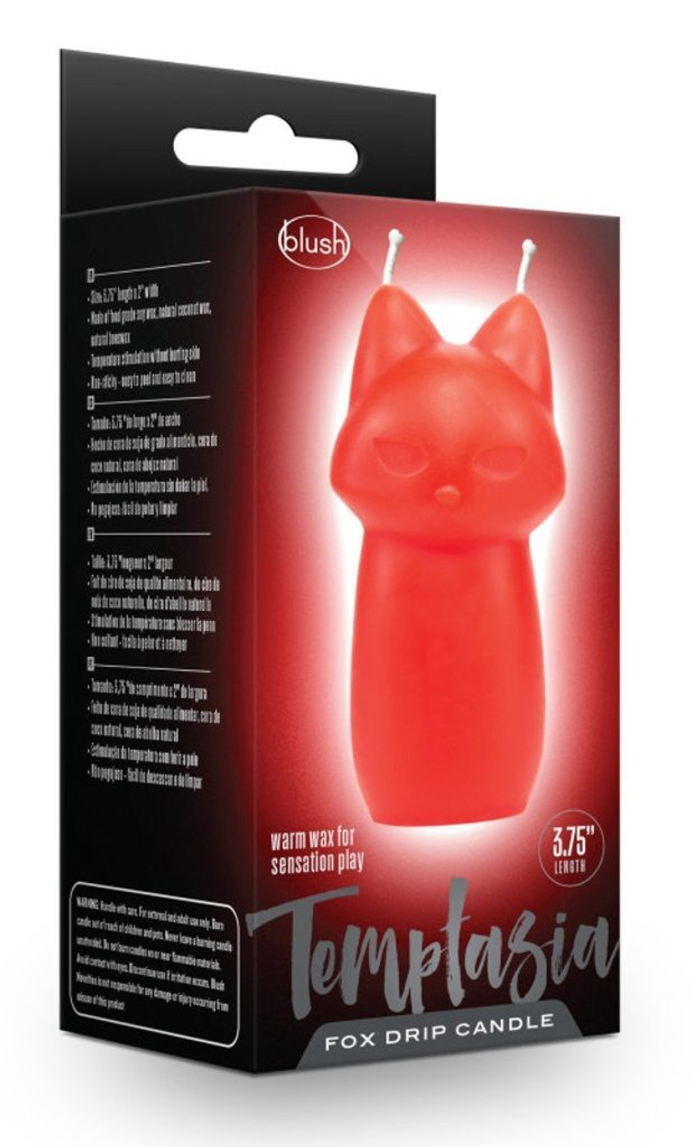 Красная БДСМ-свеча в форме злой кошки Fox Drip Candle (Цвет: красный)
