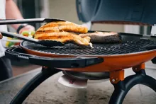 Портативный газовый гриль O-GRILL 500MT bicolor black-blue + адаптер А, 1 горелка