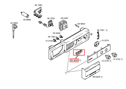 Кнопки для стиральной машины Bosch (Бош) / Siemens - 069825