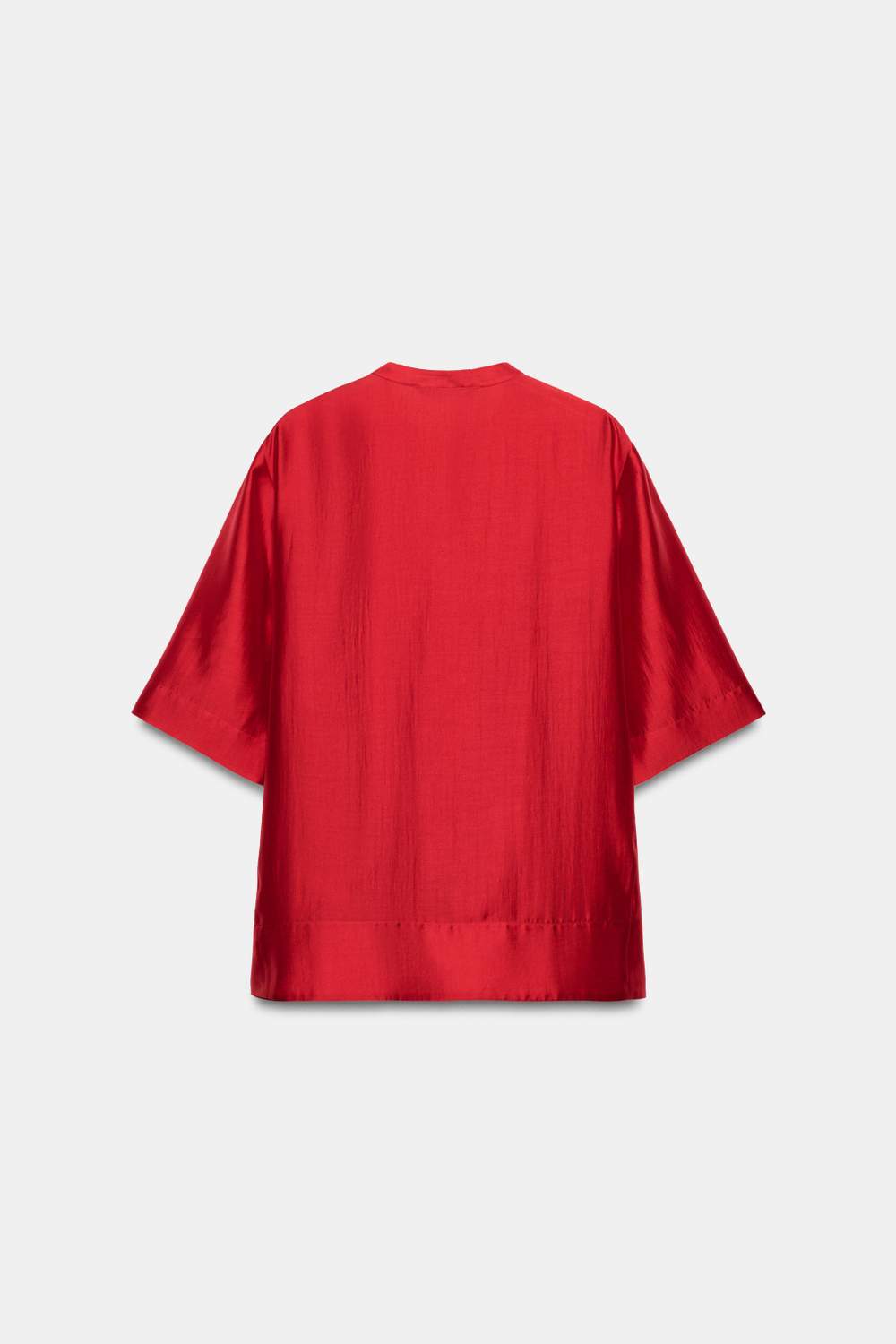СТРУЯЩАЯСЯ БЛУЗА С КОРОТКИМИ РУКАВАМИ — ZW COLLECTION — ZARA