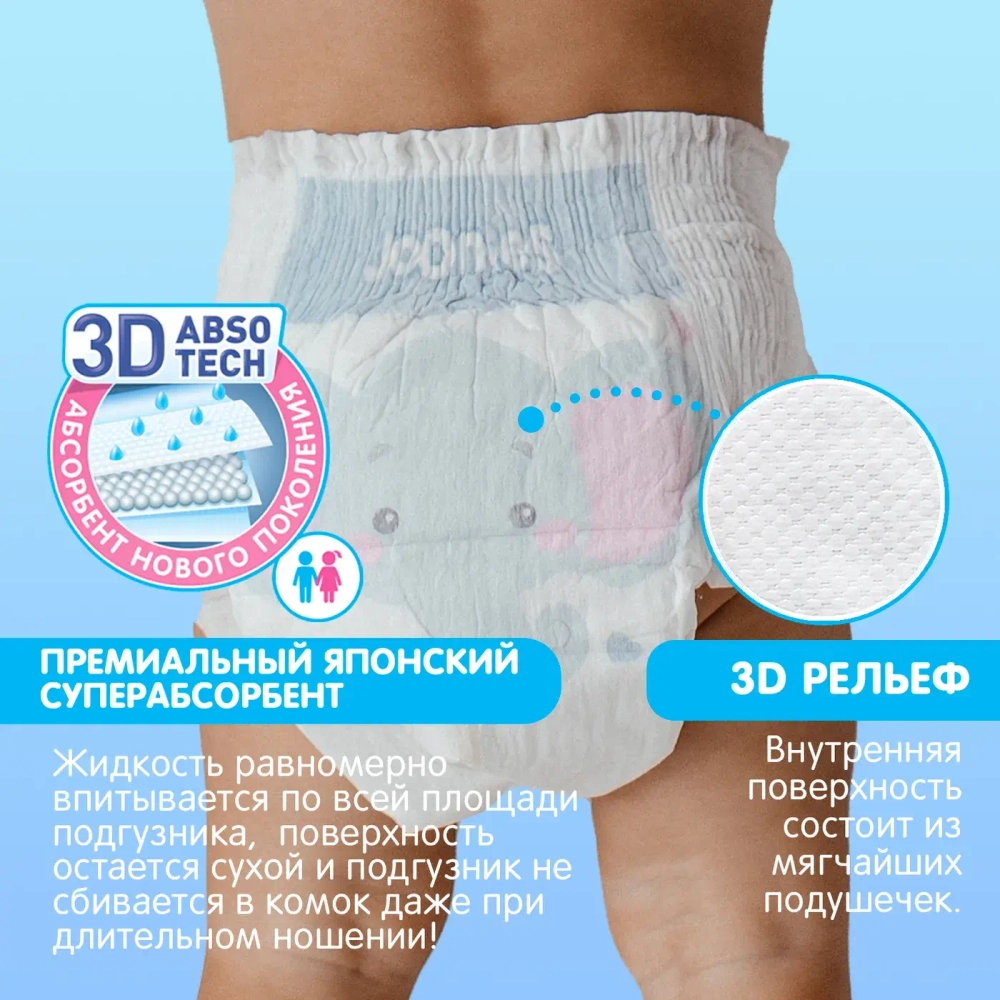 Подгузники Joonies Premium Soft S 3-6кг 64шт