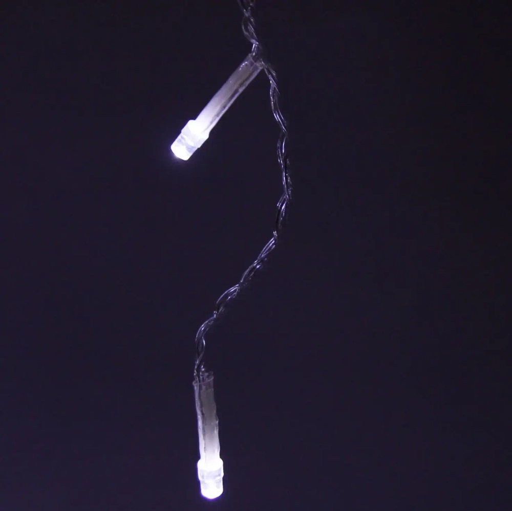 Гирлянда для дома БАХРОМА «Мерцание» ш3м* в30/50 см 120 ламп LED, прозрачн.провод, авторежим, IP-20, Белый (возможность соединения)
