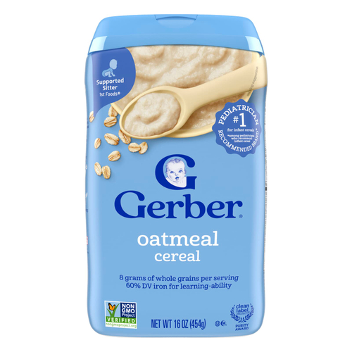 Gerber, 1st Foods, овсяные хлопья, один вид злаков, 454 г (16 унций)