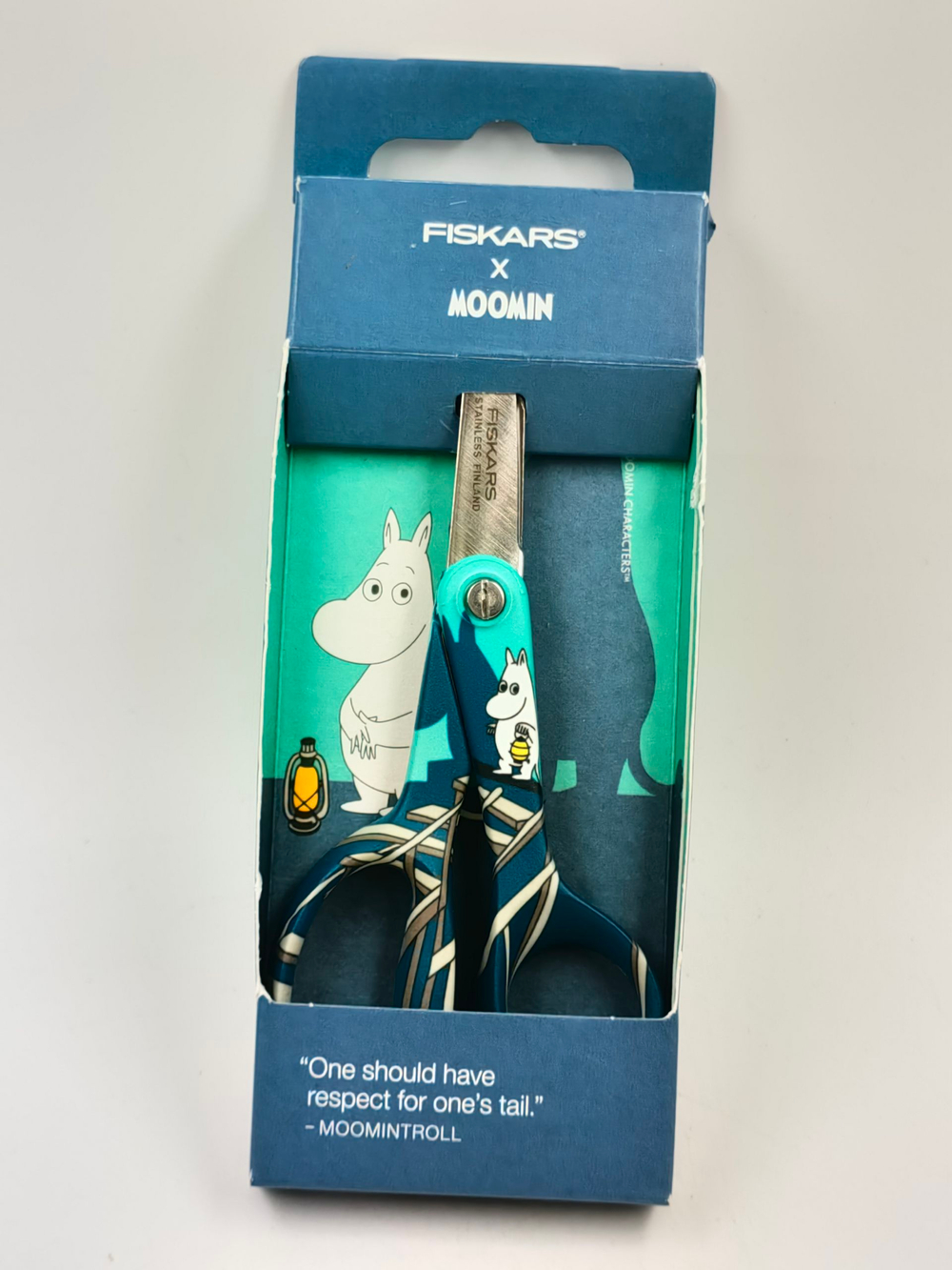 Ножницы Moomin универсальные детские, Moomintroll, сине-зеленые, 13 см, R (из Финляндии)