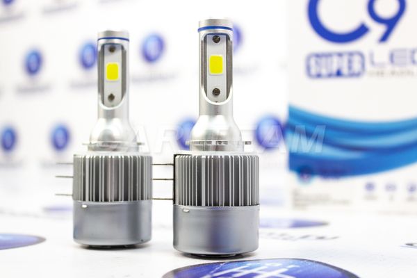 Автолампы светодиодные C9 LED H15 6000K дальний свет с ДХО