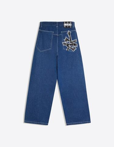 Мужские джинсы ZOO YORK X BERSHKA с нашивкой-логотипом - BERSHKA