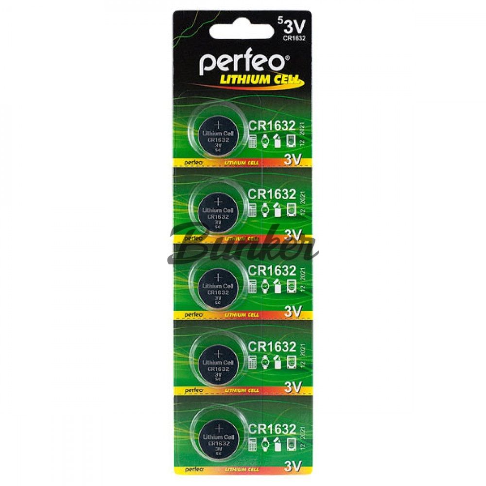 Элем.пит. CR1632-5BL Perffeo Lithium Cell, (шт.) Элем.пит. CR1632-5BL Perffeo Lithium Cell, (шт.)
