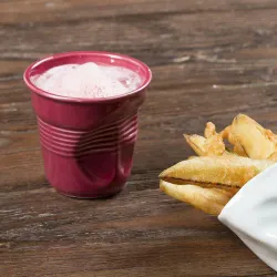 Чашка 90 мл кофейная без ручки сиреневая d 6,4 см h6 см мятая Barista (Бариста) P.L. [6]