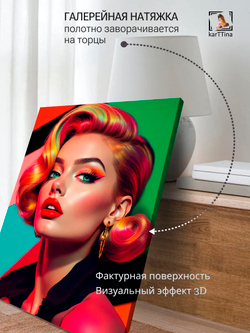 Картина "Освоение космоса", интерьерная 30х40см 1шт.