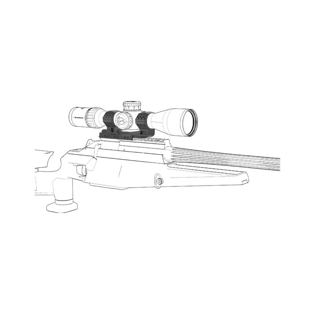 Кронштейн с кольцами Vector Optics D34mm с выносом, H40мм (XASR-3014)
