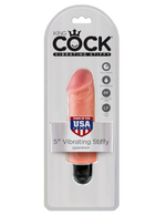 Вибратор King Cock 5 Vibrating Stiffy, телесный (Цвет: телесный)