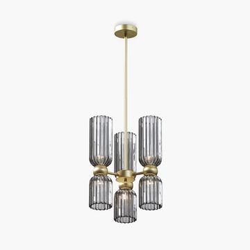 Подвесной светильник 6*Е14 MOD302PL-06GR золото/дымчатый Antic Modern Maytoni