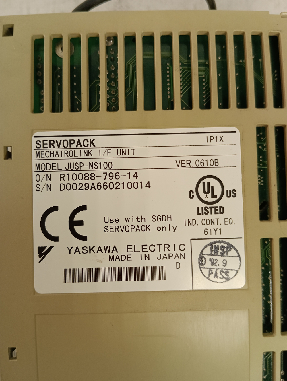 YASKAWA ELECTRIC SGDH-10DE (с модулем JUSP-NS100) б/у