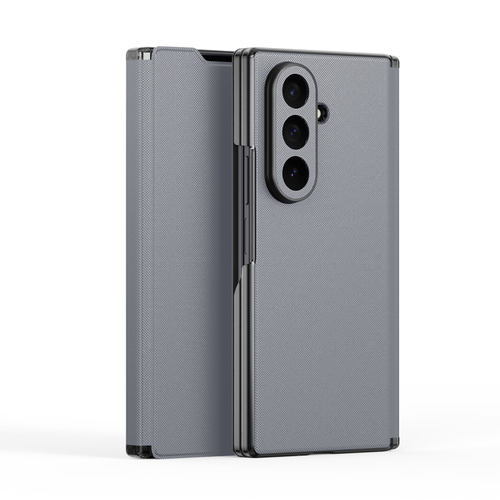 Чехол с покрытием "под кожу" темно-серого цвета для Samsung Galaxy Z Fold 8 Ultra, серия Fort Series Case от Dux Ducis