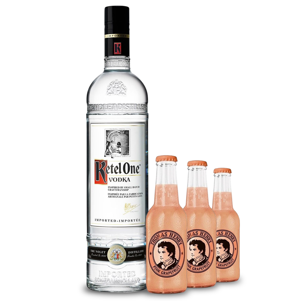 Сет Ketel One 1 л. + 3 Тоник Thomas Henry Pink Grapefruit 0,2 л. glass