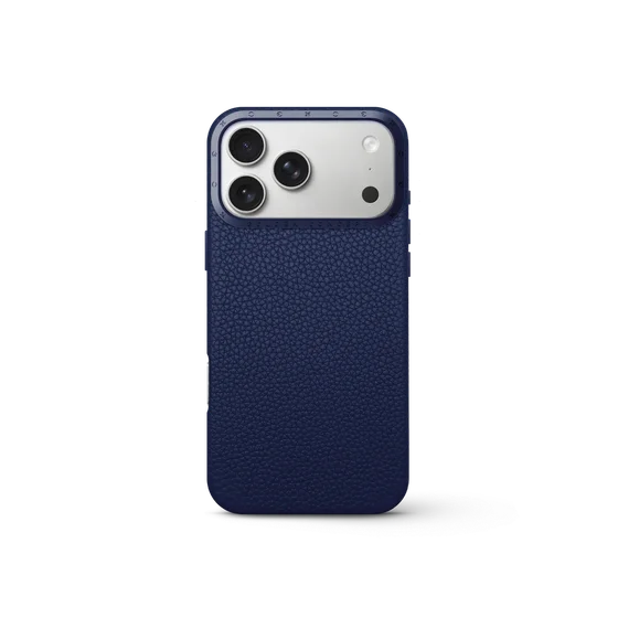 Чехол для iPhone 17 - Зернистая кожа - тёмно-синий