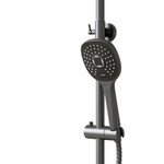 Душевая система 35к MIXLINE МЛ33-06Г(ML33-06GR) "Сити"излив лейка 3 поз. +лейка"Троп. душ" ГРАФИТ