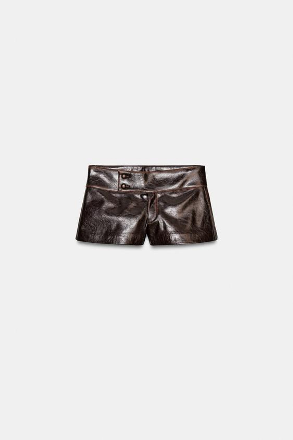 ZARA ШОРТЫ В ТОНКУЮ ПОЛОСКУ С ПОЯСОМ, КОРИЧНЕВЫЙ
