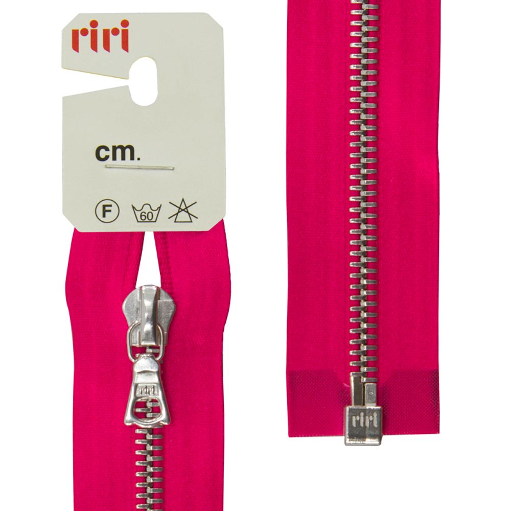 Молния металл RIRI Т6 (6 мм) 1 зам., разъем., 70 см, Ni, атласная тесьма, цв.9407, малиновый, 1 шт Молния металл RIRI Т6 (6 мм) 1 зам., разъем., 70 см, Ni, атласная тесьма, цв.9407, малиновый, 1 шт