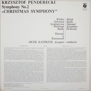 Krzysztof Penderecki / Symphony No. 2 "Christmas Symphony" (LP)