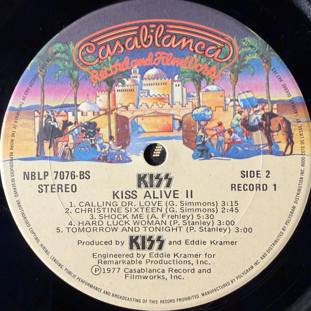 Kiss ‎– Alive II 2LP (Канада 1977г.)