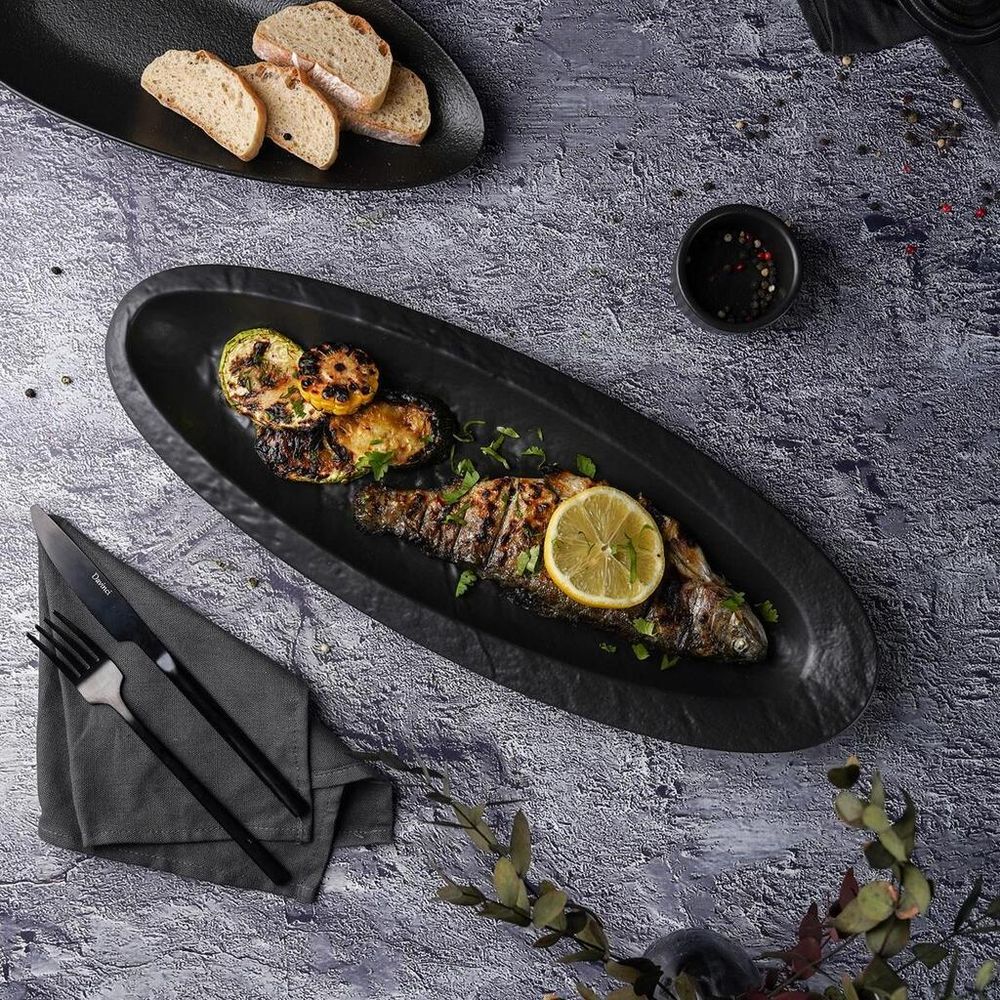 Блюдо овальное 46,3*17,4 см h4,2 см Black Raw Stellar P.L. Proff Cuisine [3]