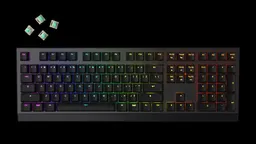 Wooting TWO HE — RGB-подсветка, вид сверху