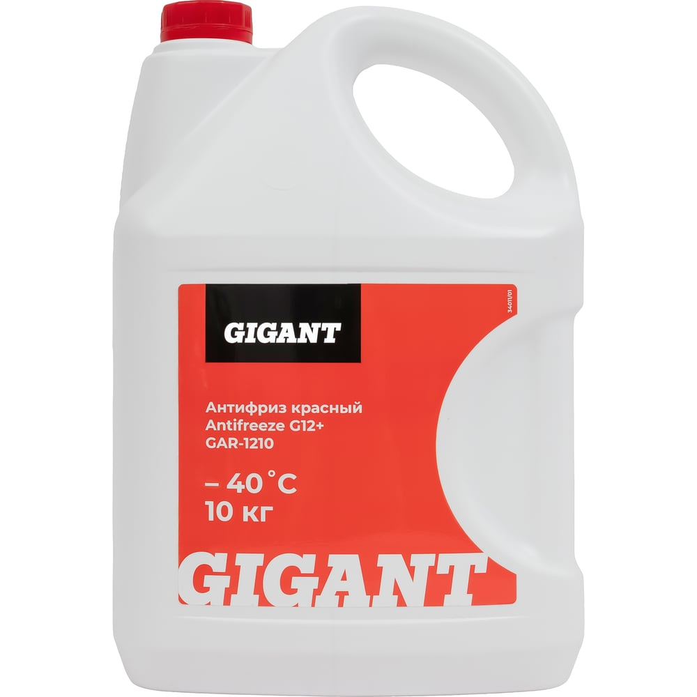 Жидкость охлаждающая низкозамерзающая марки Антифриз Antifreeze G12+ Long Life, 10кг., Gigant GAR-1210