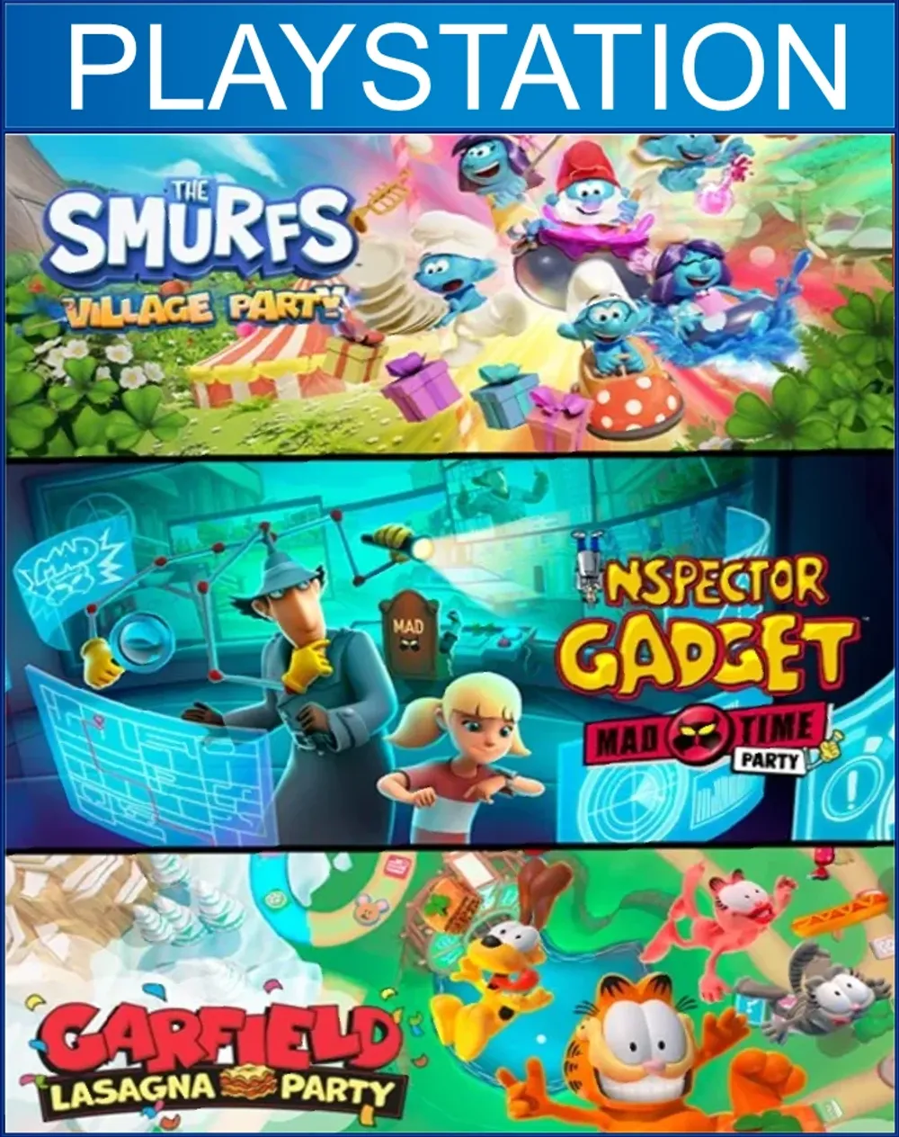 COOP bundle 21: The Smurfs - Village Party, Inspector Gadget, Garfield Lasagna Party PS4 | PS5