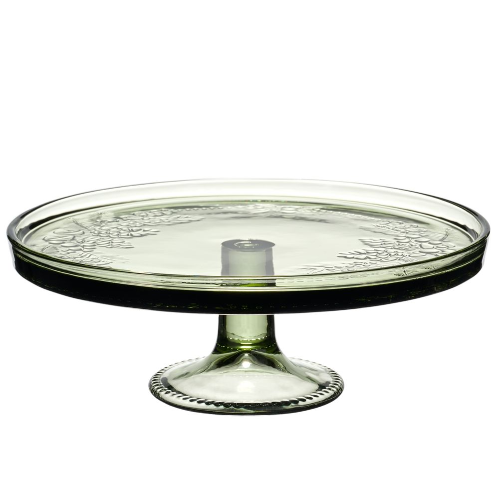 БЛЮДО СЕРВИРОВОЧНОЕ "CELEBRATION" GREEN НА НОЖКЕ, 21*8 СМ