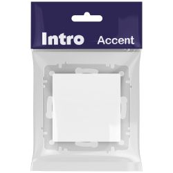 Переключатель Intro Accent 6-108-01 перекрёстный, 10А-250В, IP20, СУ, AL/CU, белый | Intro